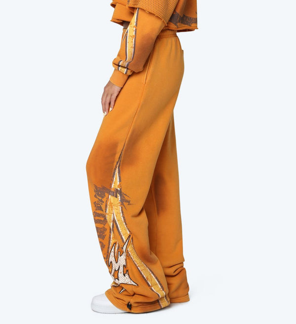 Smoke rise red sweatpants