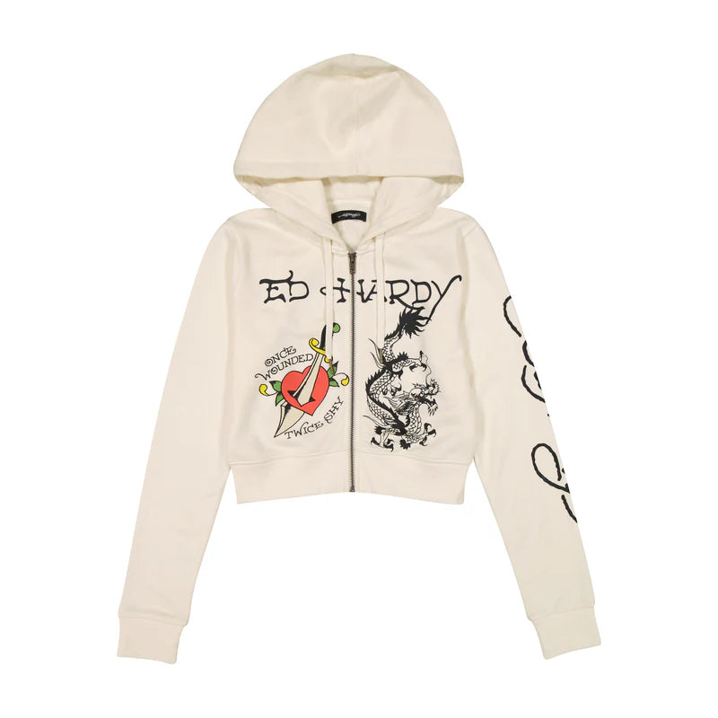 Ed Hardy Cropped Hoodie Set