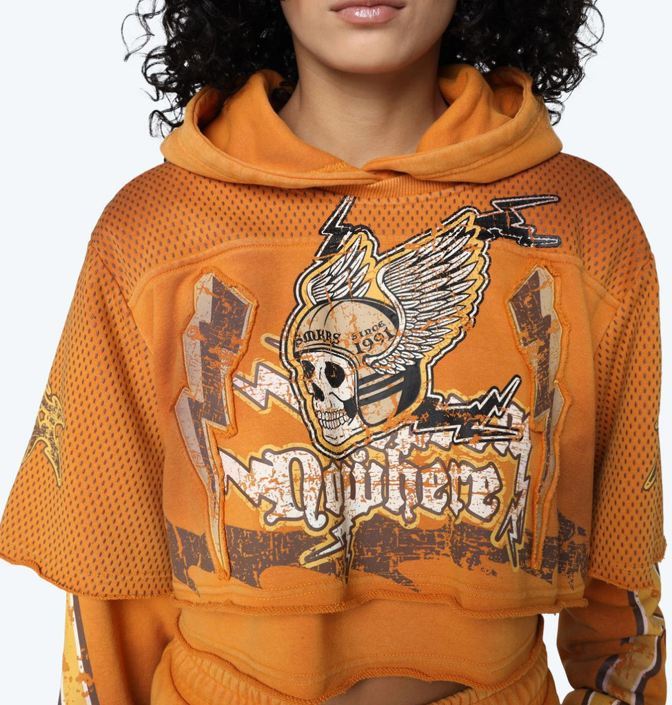 Smoke rise red hoodie