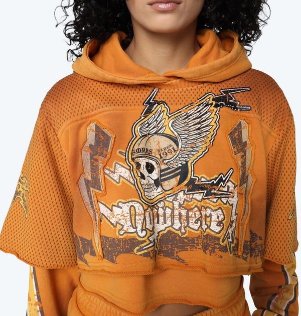 Smoke rise red hoodie