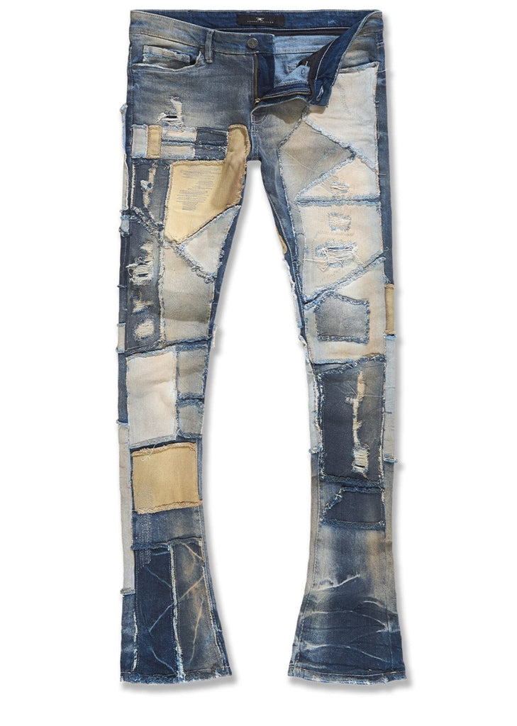 *NWT* Jordan Craig denim selling patchwork men's jeans. 28/30