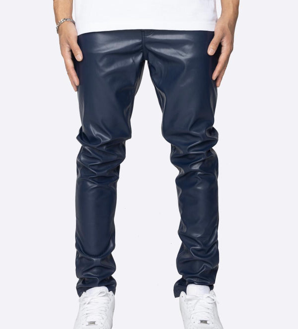 EPTM Navy Blue Leather Pants