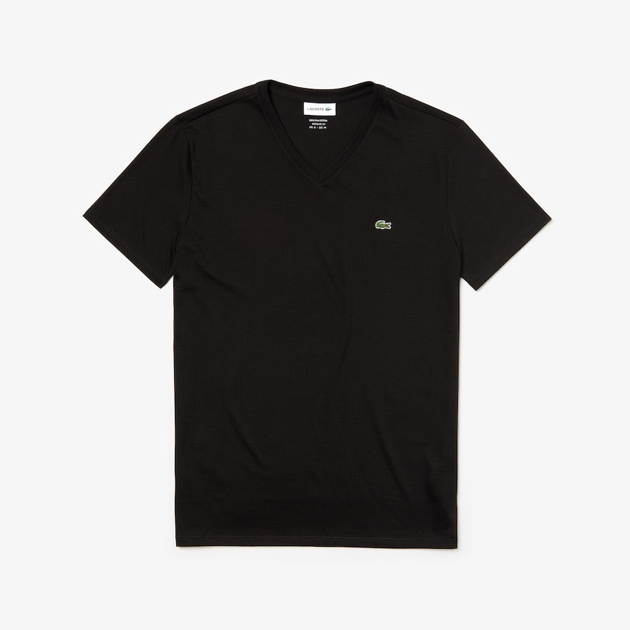 Lacoste V-Neck Black Pima T-Shirt