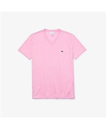 Lacoste V-Neck Pink Pima T-Shirt