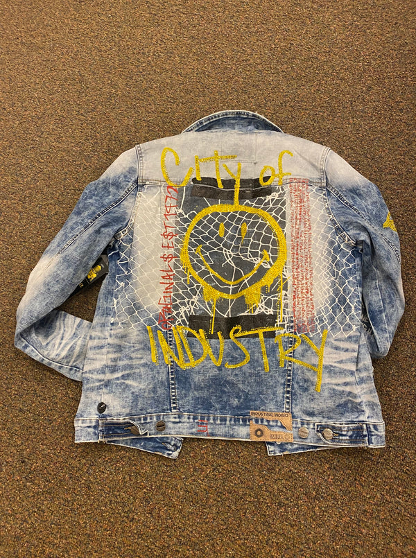 Industrial indigo jean jackets