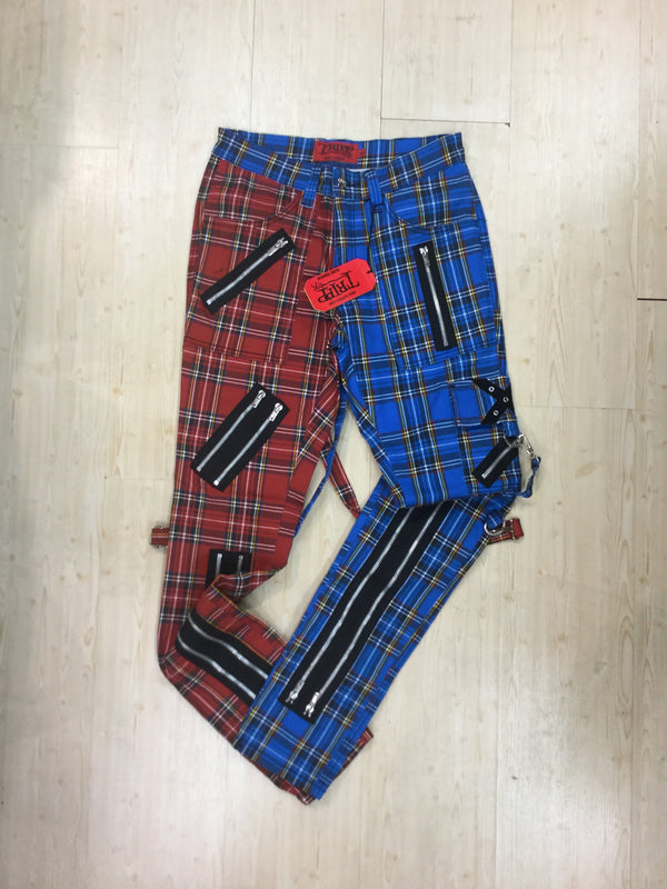 TRIPP NYC Red/Blue Plaid Pants