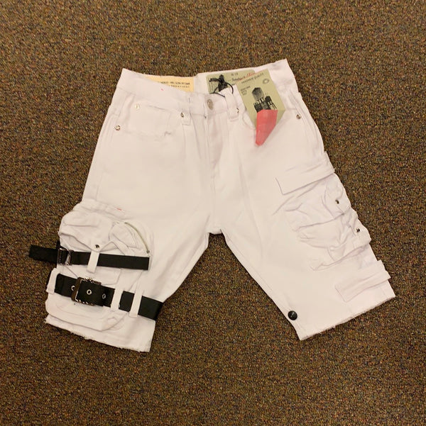 Industrial Índigo White Shorts