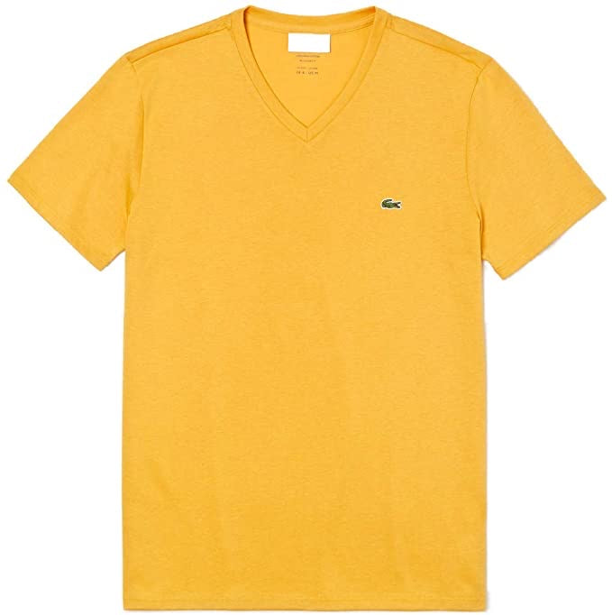 Lacoste V-Neck Yellow Pima T-Shirt