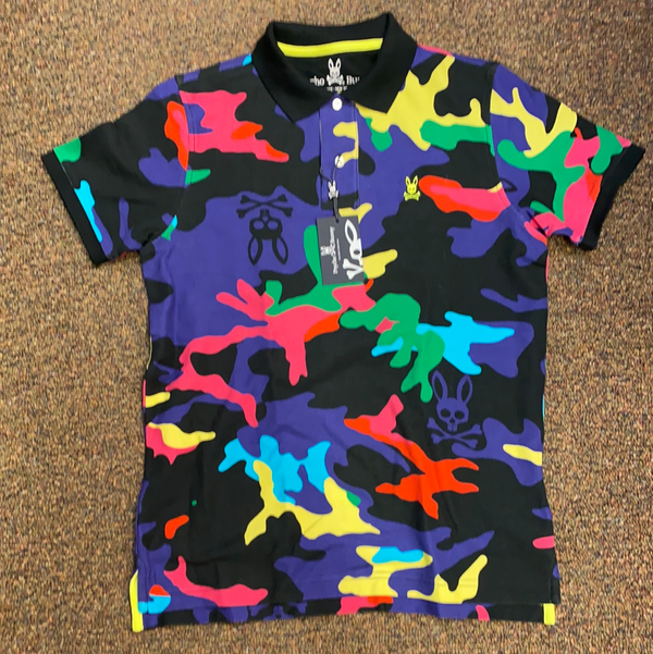 Psycho bunny camo polo