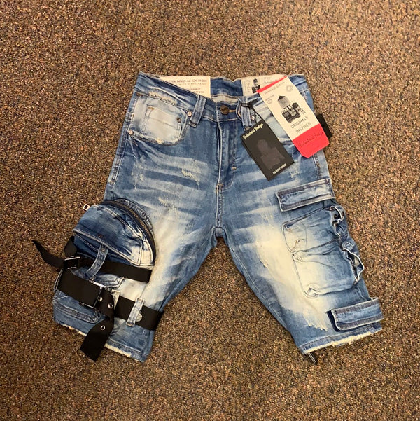 Industrial Indigo Jean Shorts