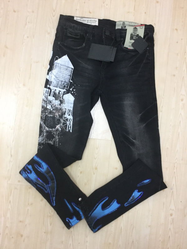 Industrial Indigo Black Jeans